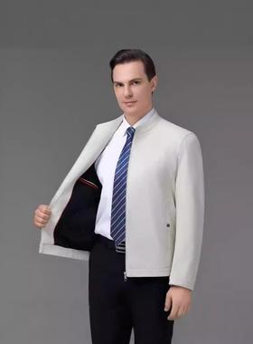 秋冬新款海2401-BB宁短真皮皮衣男领绵羊外皮夹克款修身休立闲皮