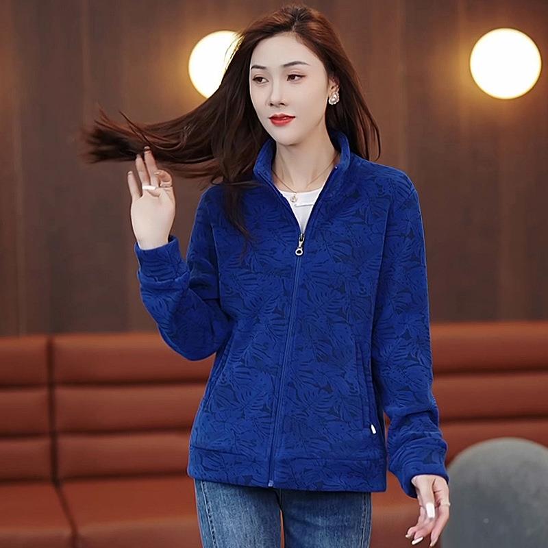 抓绒外套女74160115秋冬季加绒加厚休锋运动夹衣克衫摇粒绒卫衣冲