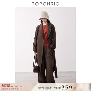 休闲外套女秋季 解构设计高级感row风风衣垂感中长款 到手359元
