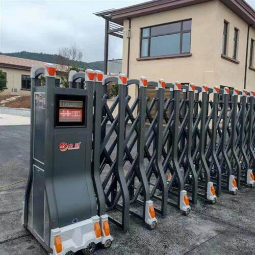 工地学校工厂智能自动铝合金不锈钢无轨封板电动伸缩推拉平移大门