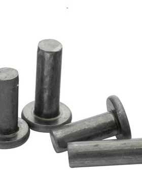 GB109铁平头实心铆钉本色铁钉铁击打平敲打铆钉M2M2.5M3M4M5M6M8