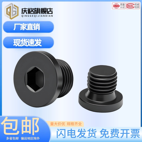 碳钢内六角法兰面堵头带边