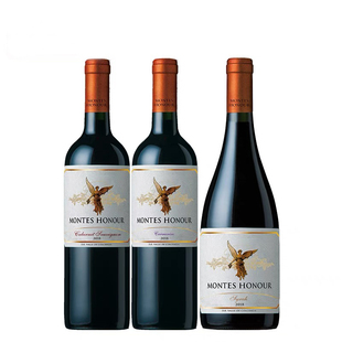 智利原瓶进口蒙特斯红酒Montes荣耀赤霞珠西拉卡门尼雅干红葡萄酒