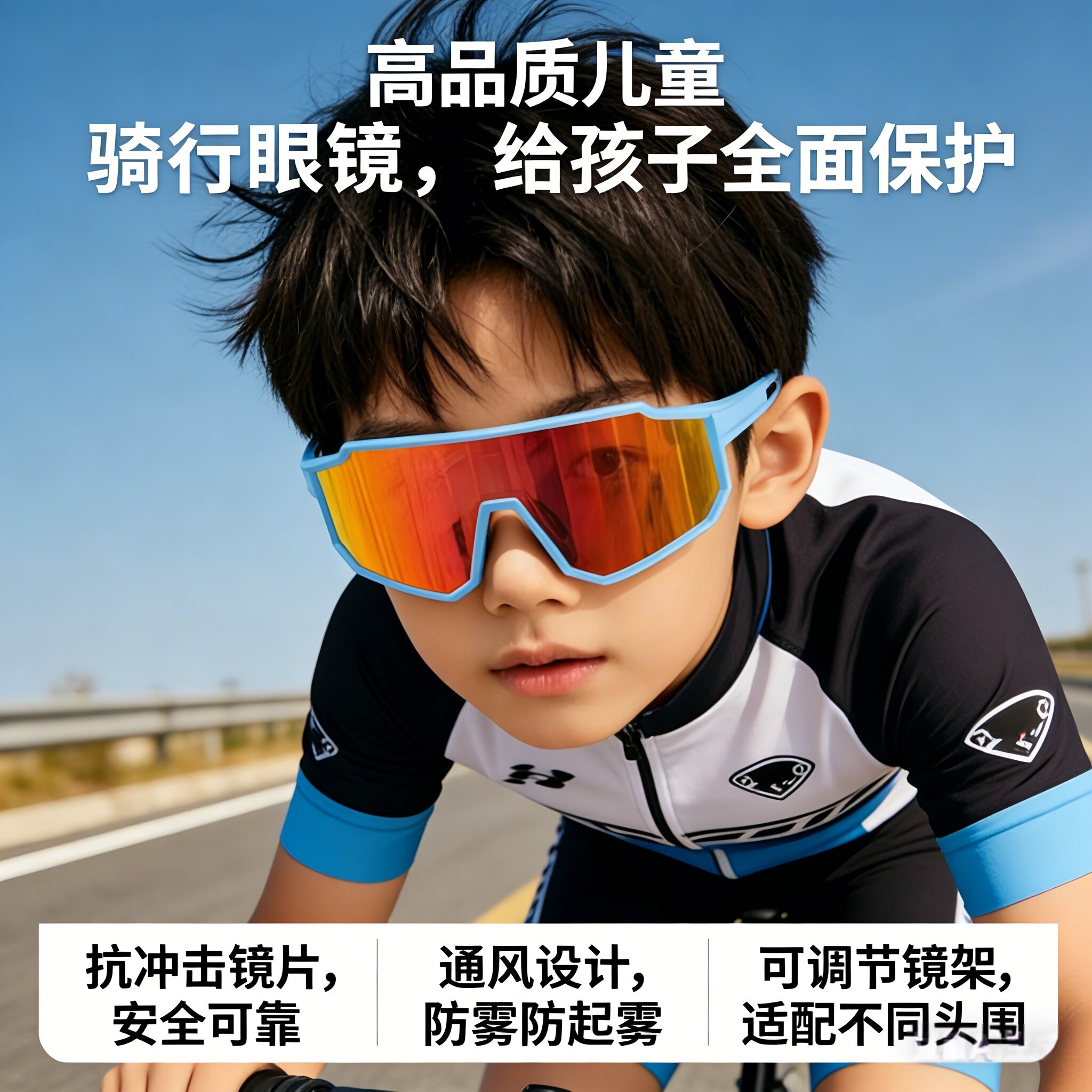 德国儿童骑行护目镜眼镜墨镜登山防风雪地户外运动防紫外线太阳镜