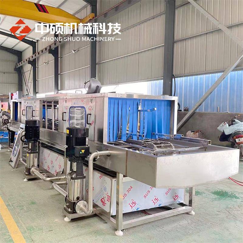 上门安装食品盘清洗机高压喷淋去污洗筐机隧道式喷淋清洗线
