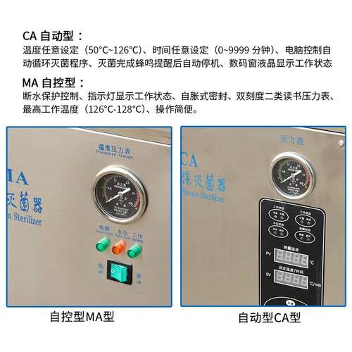 高XFH-3XFH-30MA0MA压温蒸汽灭菌锅自控30L医用锈钢立不式消毒锅