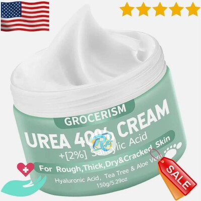 Grocerism Urea Cream 5.29 oz手足护理蜂蜜牛脂霜尿素霜滋润修复