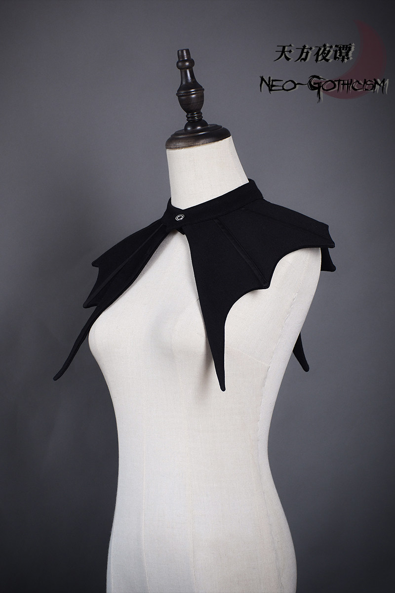 【展示】-原创蝙蝠披肩-蝙蝠领-哥特暗黑系朋克亚文化-天方夜谭