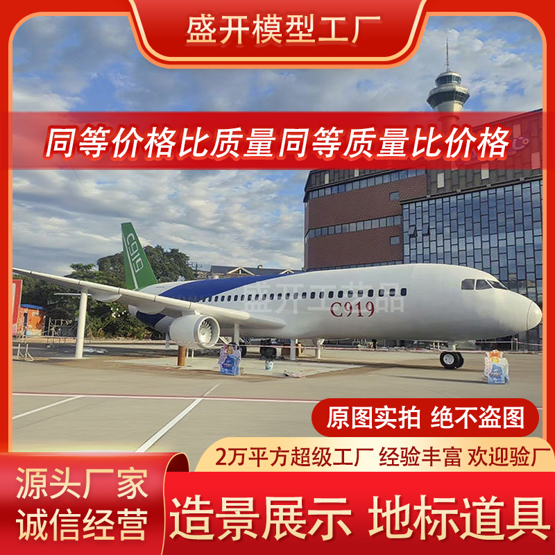 大型仿真客机模型飞机逃生训练舱客机教学模拟舱户外航空主题模型