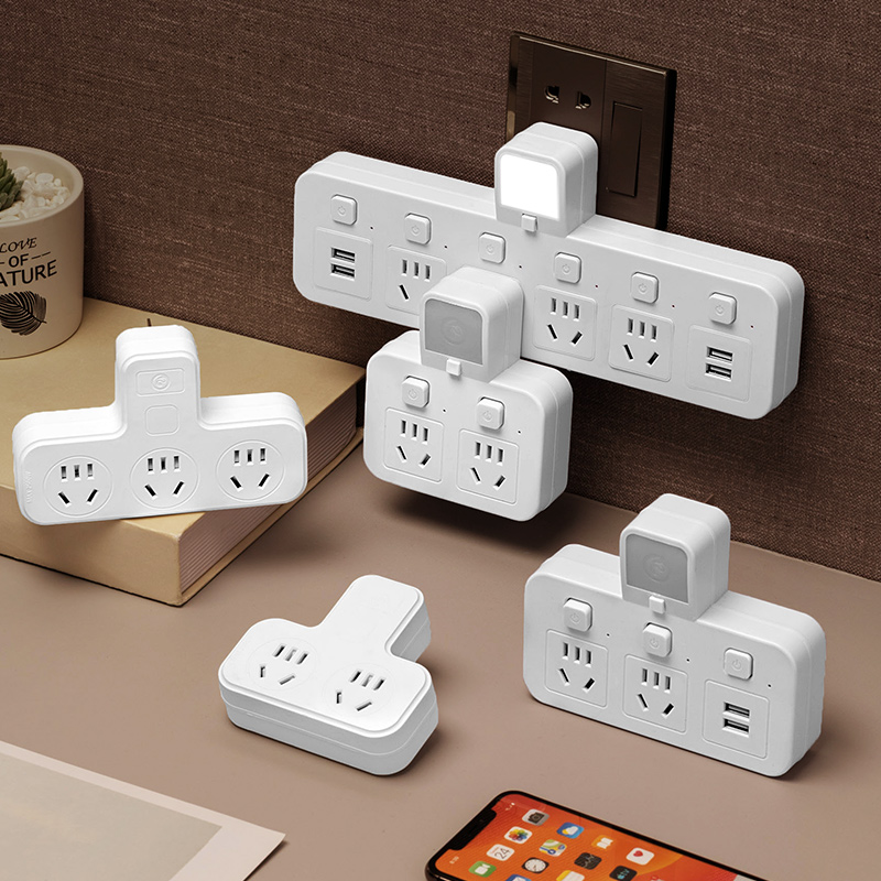 无线插座面板一转多孔扩展插头