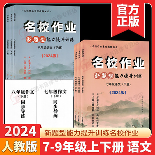 2023新视角名校作业本七八九年级语文上册下册中考语文中考作文专题强化训练作文记叙文写作微格指导 单元同步作文指导资料