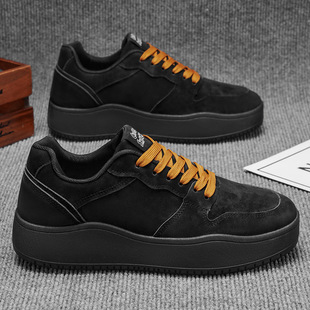 2026春季 新款 小麦色休闲鞋 爆款 百搭运动鞋 板鞋 软底时尚 男 复古男鞋