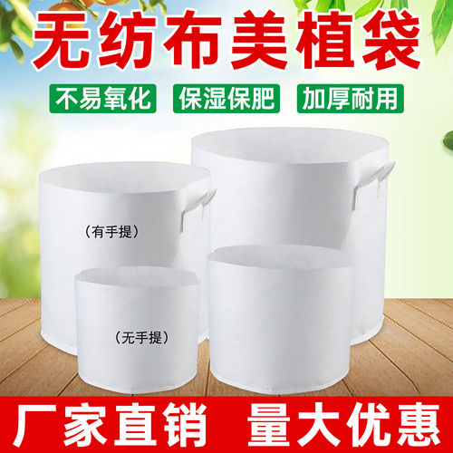 无纺布美植袋白色植袋保湿保肥加厚耐用园艺用品育苗养护厂家直销