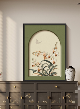 法式中古风电视机柜斗柜玄关摆画客厅装饰画复古壁画餐厅挂画高级