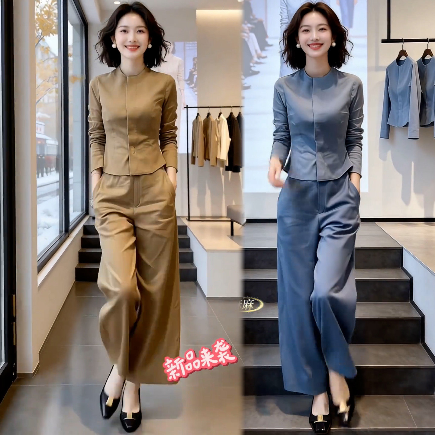 韩版简约轻熟风套装女2026