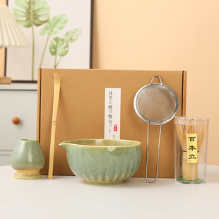 日式点茶器具套装茶筅点茶百本立全套茶具抹茶工具礼盒抹茶碗跨境