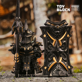 恶魔之魂高塔骑士兵中古守卫盔甲盾牌游戏第三方积木人仔拼装玩具