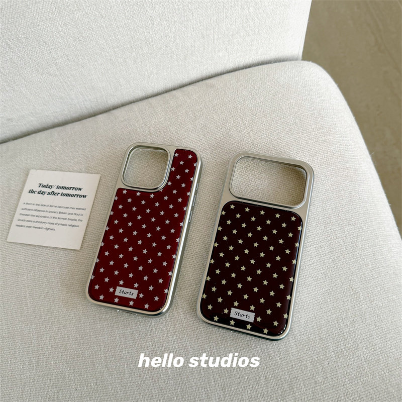 hello studios韩系高级感小众星星银边手机壳适用苹果17promax新款iPhone16PRo/14pro壳15/17pro,3C数码配件,手机保护套/壳,淘宝优惠券,粉丝福利购,淘宝优惠卷