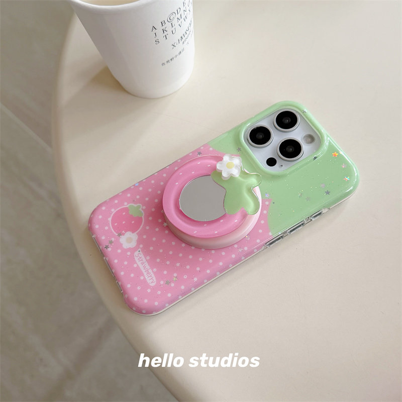 hello studios韩系粉色草莓磁吸双层手机壳适用苹果17promax新款iPhone16PRo/14pro壳15/17pro,3C数码配件,手机保护套/壳,淘宝优惠券,粉丝福利购,淘宝优惠卷