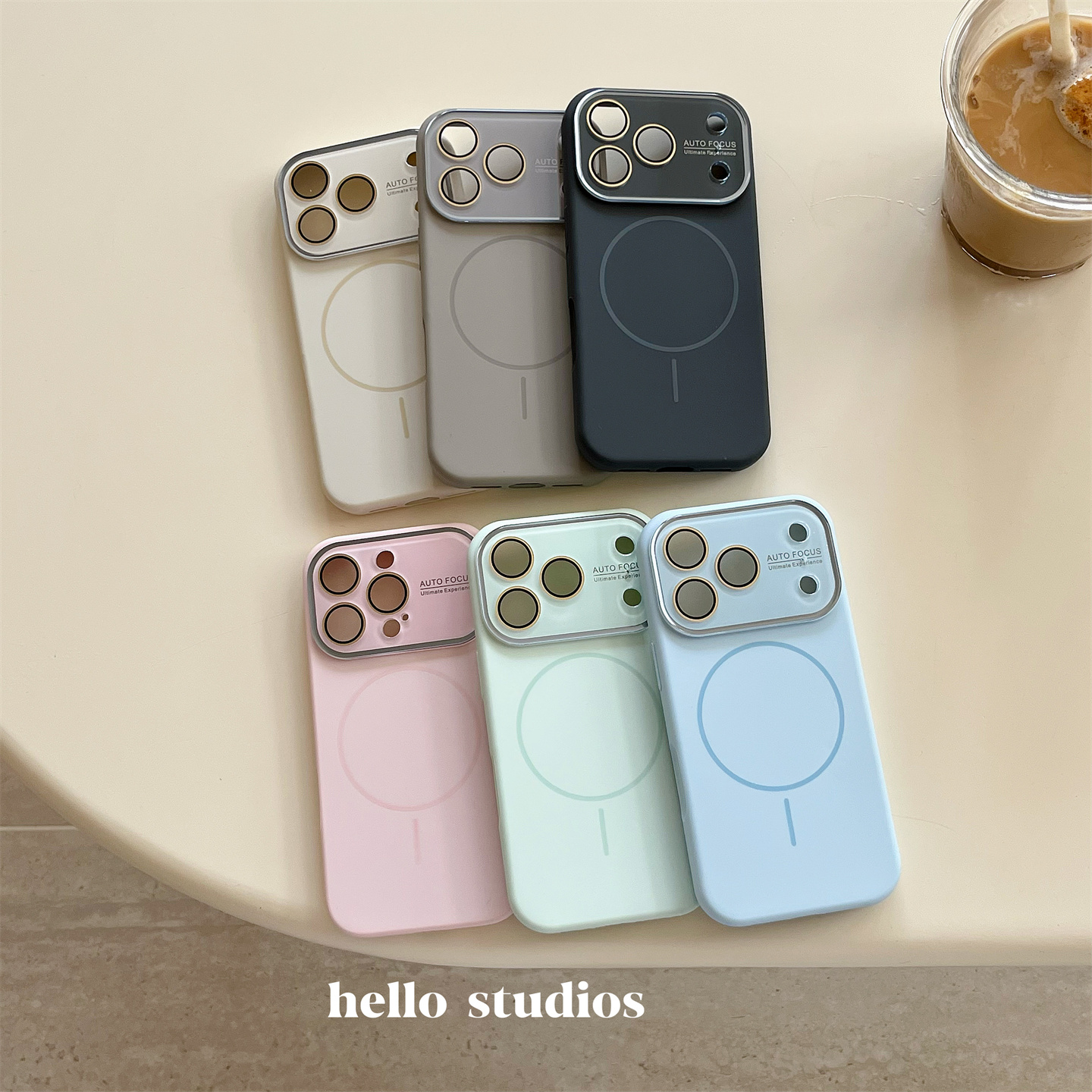 简约纯色大视窗磁吸液态硅胶壳