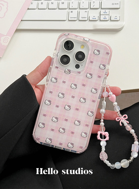 hello studios适用13苹果16promax新款iPhone15PRo/14pro侧边Kitty壳