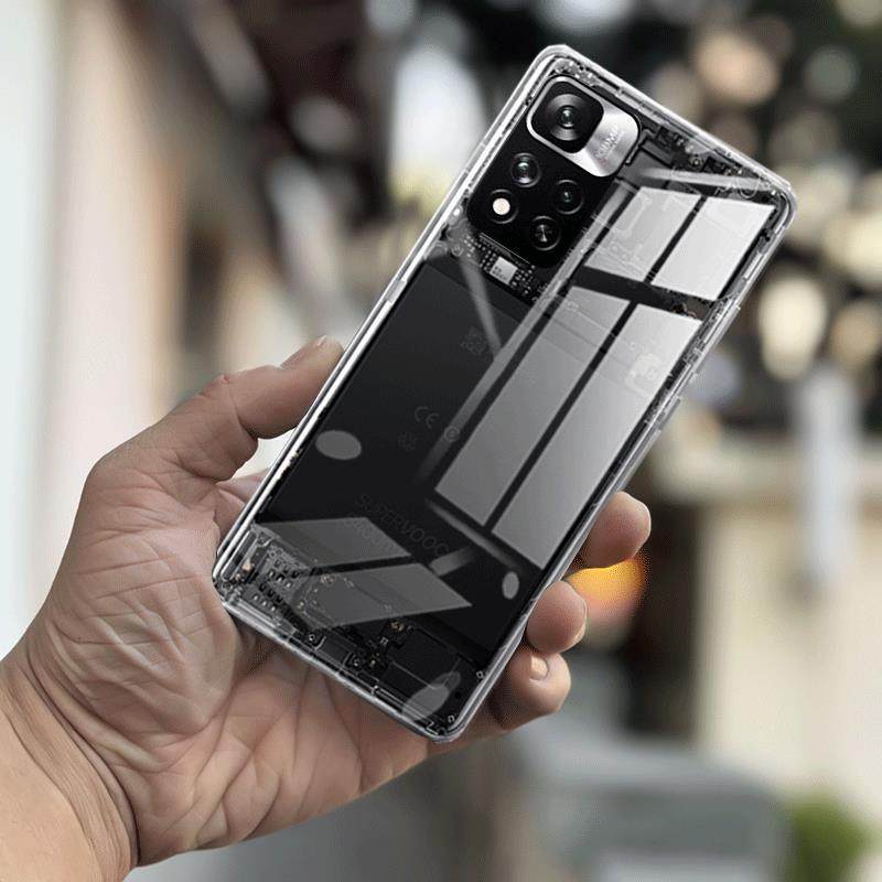 适用于红米Note11Pro透明后盖note11pro+塑料后盖玻璃后壳电池盖