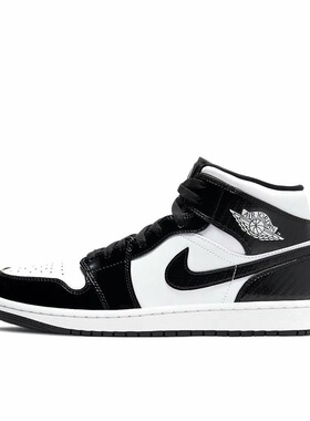 Jordan Air Jordan 1 mid se asw  black and white 漆皮YT仓