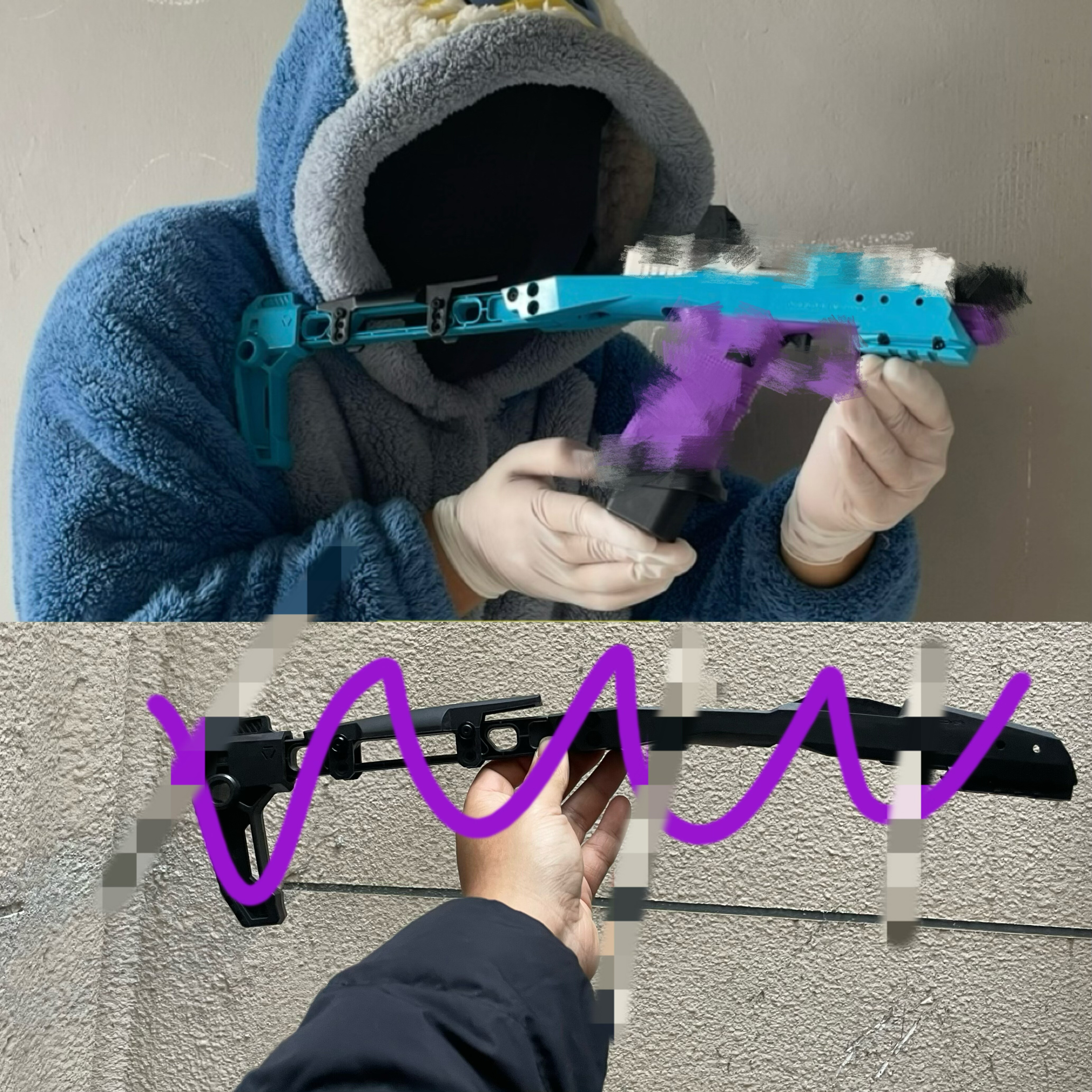 格洛克si强袭v2尾托mcx西格绍尔装饰品三角洲行动影袭同款移植