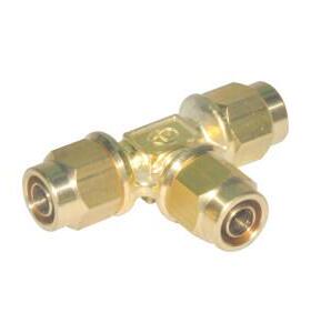 T型三通接头快拧接头J-XYV51-D6-D8-D10气动快插气管锁母三通等径