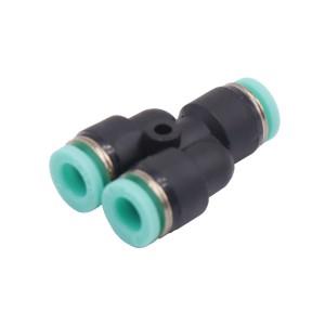 变径 气管快插接头Y型三通接头塑胶J-XXS21-D6/8/10/12-P4/6/8/10