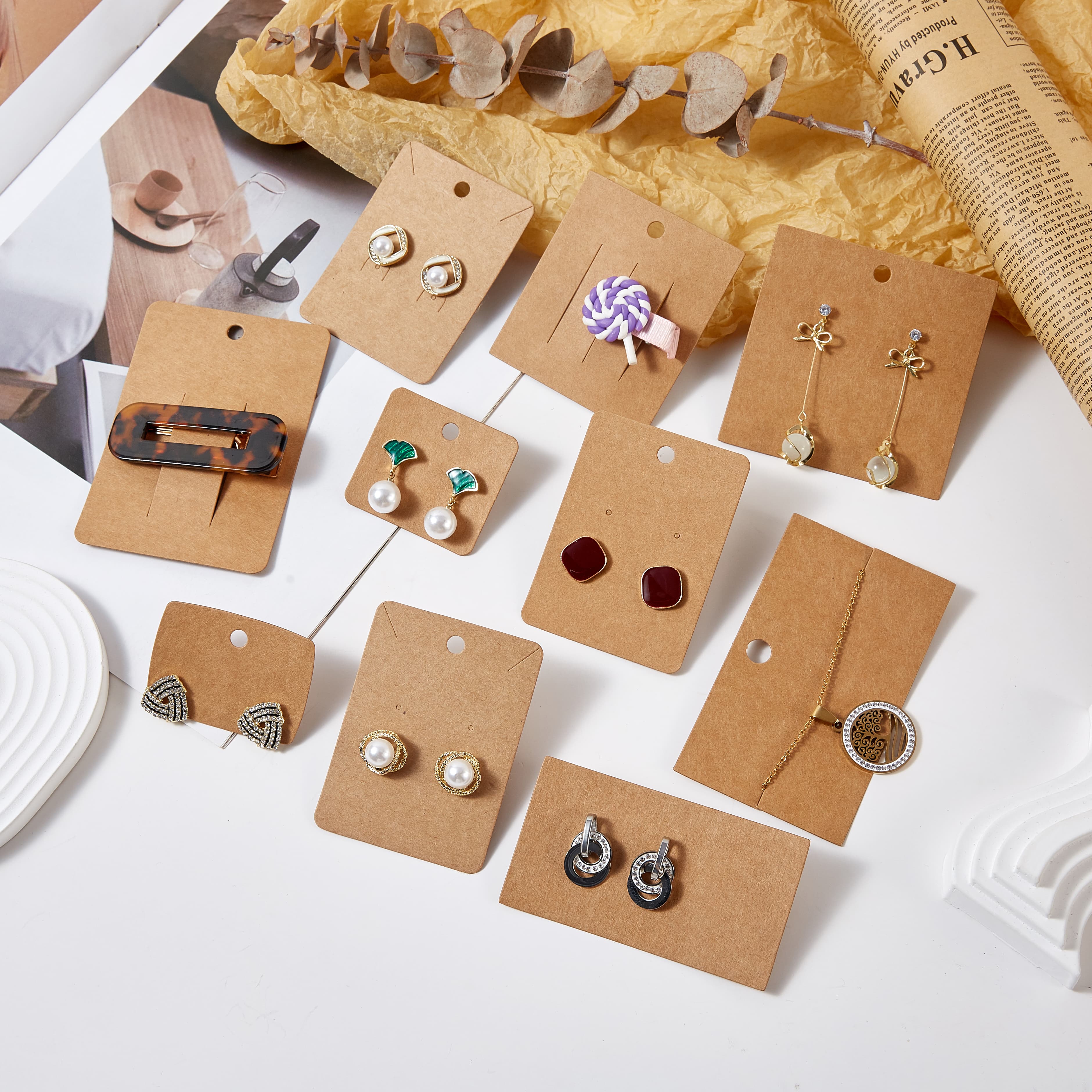 简约空白耳环项链卡饰品展示卡