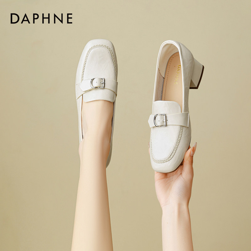 达芙妮乐福鞋2026年春季新款上班通勤简约一脚蹬舒适时尚单鞋女款,女鞋,乐福鞋（豆豆鞋）,淘宝优惠券,粉丝福利购,淘宝优惠卷