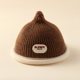 宝宝帽子秋冬季保暖针织帽可爱一岁男宝防风奶嘴帽超萌洋气儿童帽