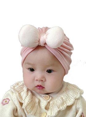 婴儿帽子春秋薄款女宝宝印度帽