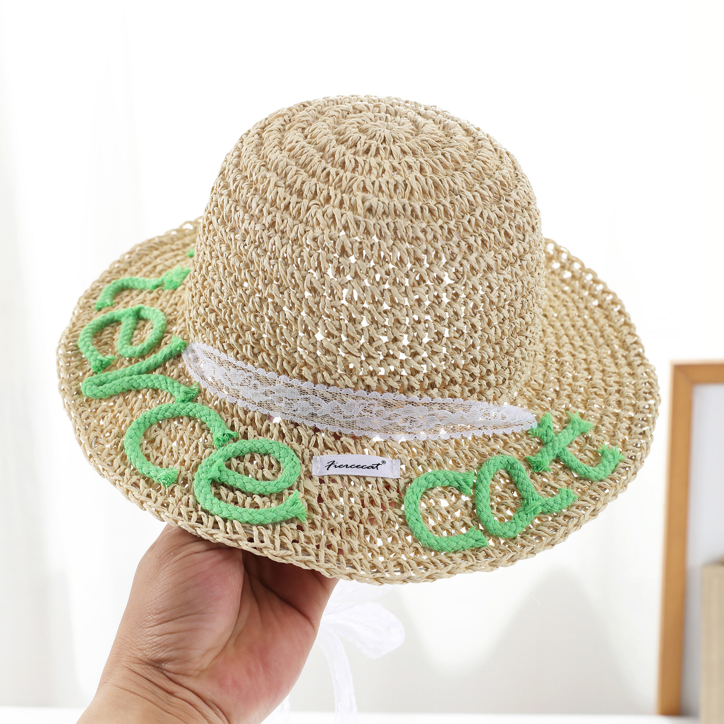 儿童草帽女孩夏薄款大帽檐遮阳帽