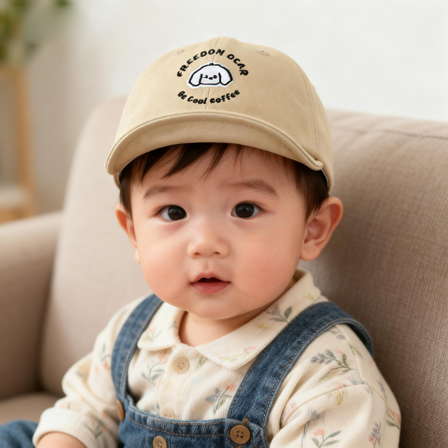 宝宝帽子春秋季小月龄男宝洋气软檐鸭舌帽韩版婴儿防晒棒球帽可爱