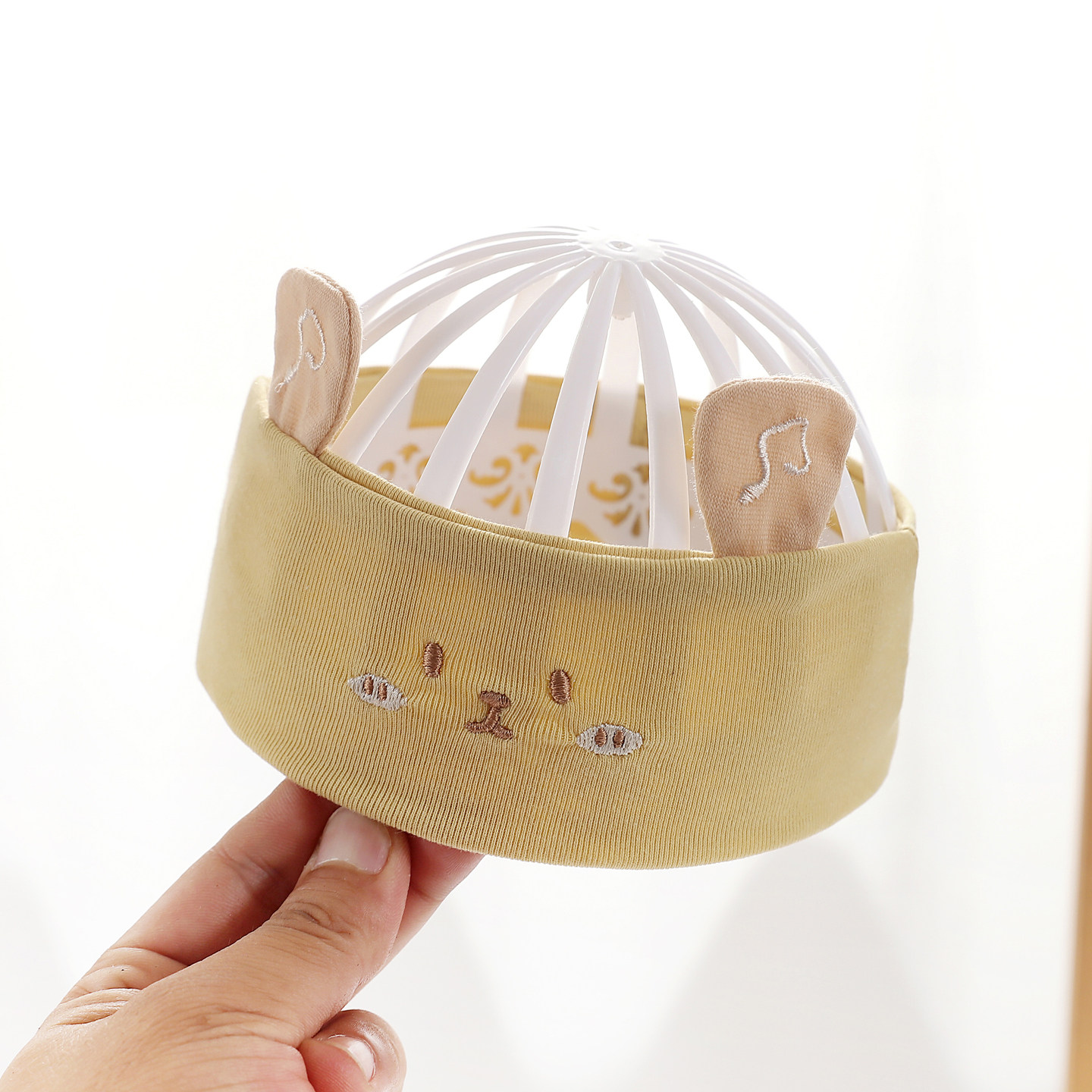 婴儿帽子夏薄款外出护囟门帽可爱