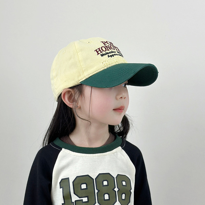 儿童帽子女款2025新款春秋季女孩棒球帽薄款洋气女童遮阳鸭舌帽潮