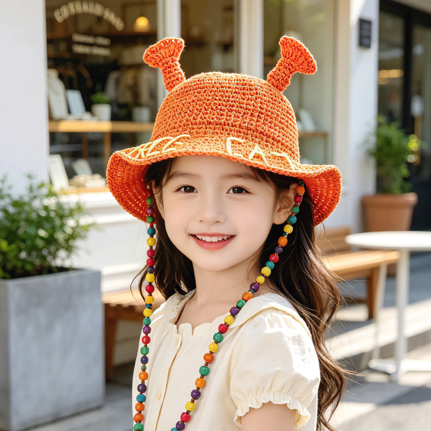 儿童帽子女孩2026新款夏季大帽檐防紫外宝宝防晒渔夫帽女童遮阳帽