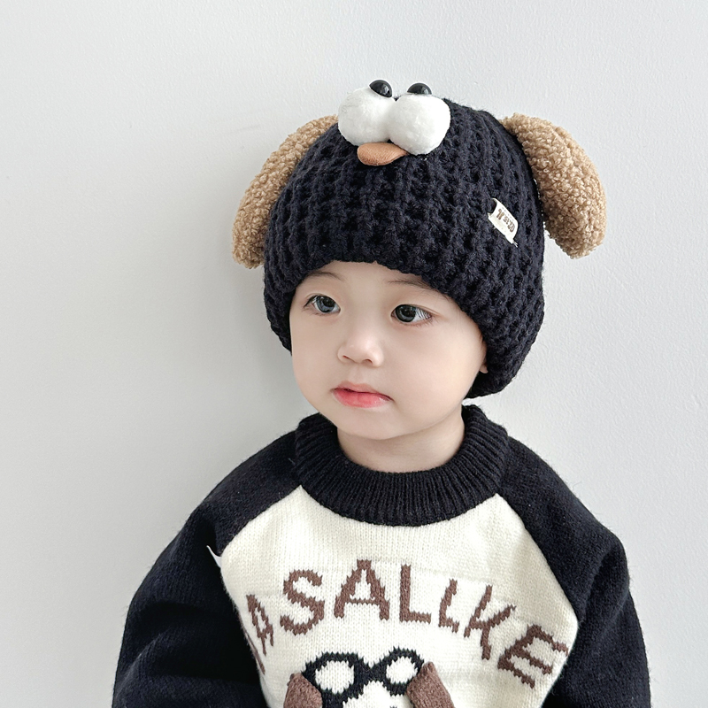 儿童帽子男孩2025新款秋冬季毛线