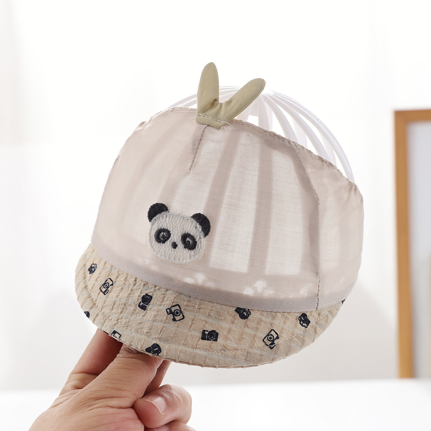 新生婴儿帽子夏薄款0到3个月遮阳