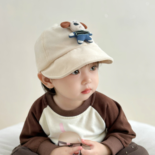 宝宝帽子秋冬季遮阳帽婴儿帽秋款一岁男宝女宝外出防晒帽洋气盆帽