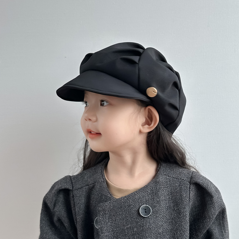 儿童贝雷帽秋冬款女童帽子