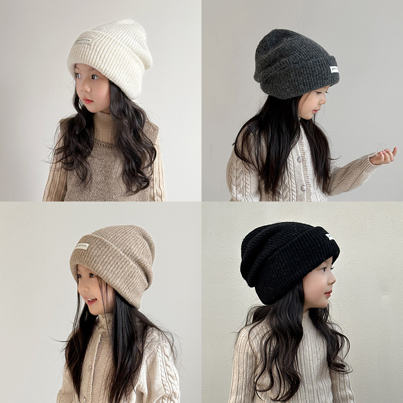儿童帽子女孩冬季堆堆帽洋气韩版保暖护耳毛线帽女童防风针织帽,童装/婴儿装/亲子装,帽子,淘宝优惠券,粉丝福利购,淘宝优惠卷