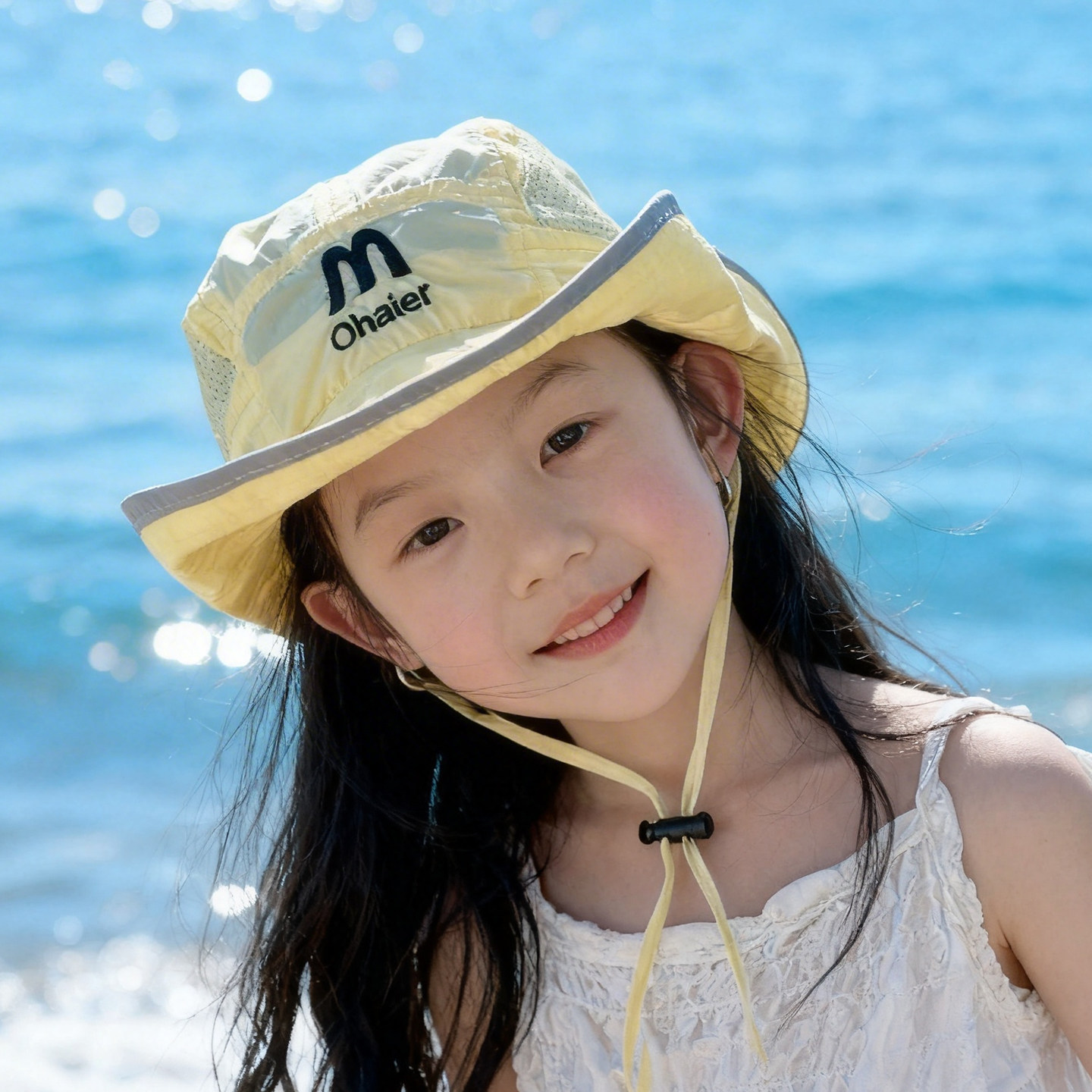 儿童帽子夏季女童大帽檐防晒帽防紫外线遮阳帽女孩登山帽渔夫帽
