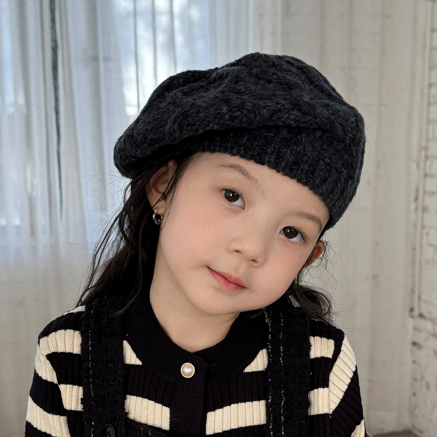 儿童帽子女孩贝雷帽洋气百搭