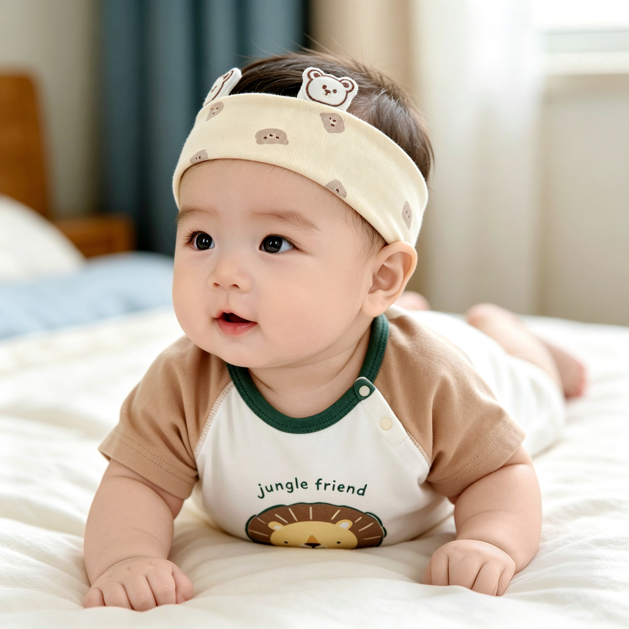 婴儿帽子夏薄款6到12个月小月龄