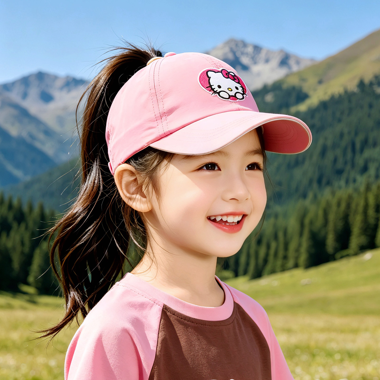 儿童帽子女童夏薄款遮阳防晒棒球帽速干透气户外女孩鸭舌帽韩版帽