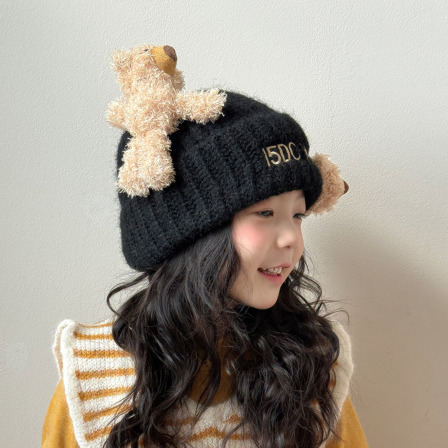 儿童帽子女孩毛线帽秋冬季保暖