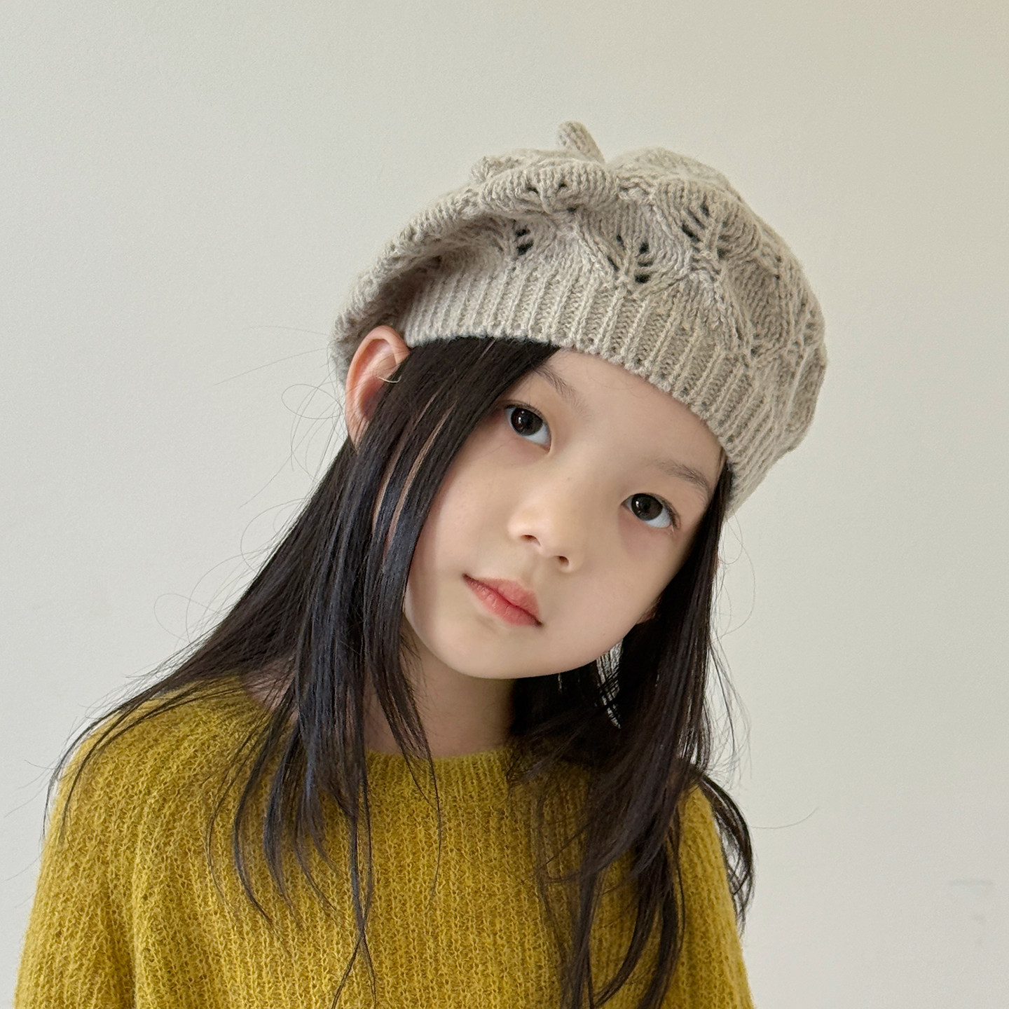 儿童帽子女孩贝雷帽秋冬季韩版